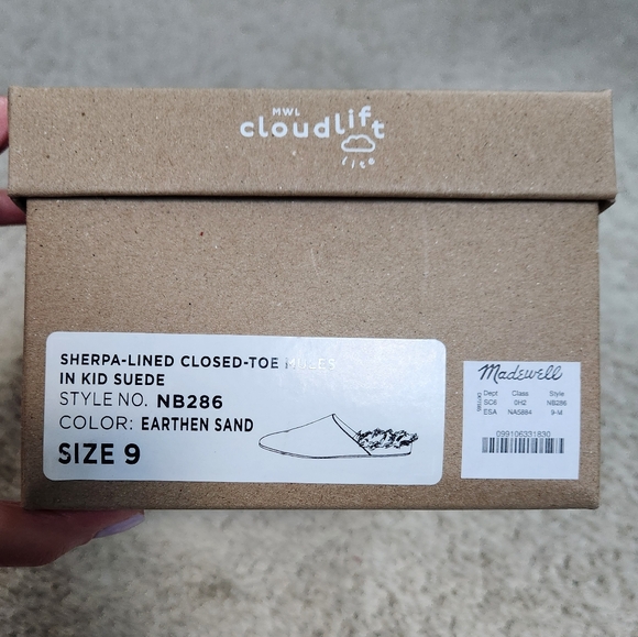 Madewell Suede Shearling Lined Mules, Size 9 - Picture 4 of 9